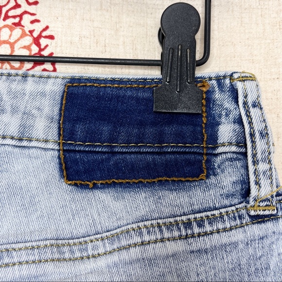 AEO American Eagle Blue Cutoff Jean Shorts Size 28 6 Stretch Denim Distressed - Picture 7 of 10
